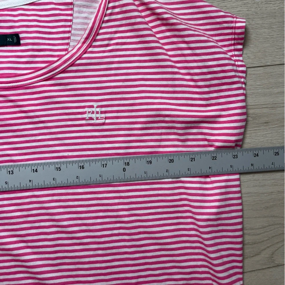 Lauren Ralph Lauren Pink Striped Women's Pajama Set xl - Picture 5 of 10